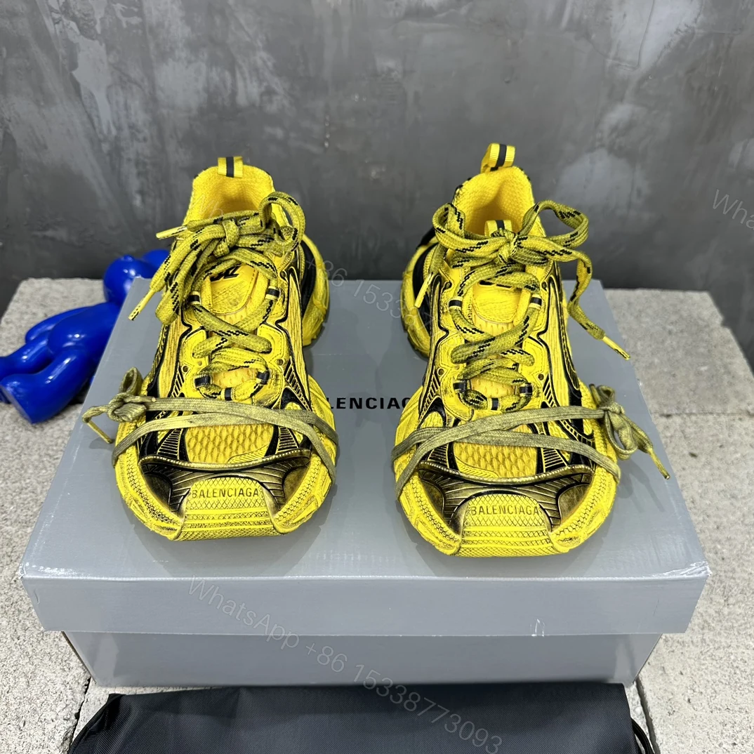 Balenciaga 高仿男女款亮黃老爹運動鞋撞色造型街頭吸睛必備 — view 1
