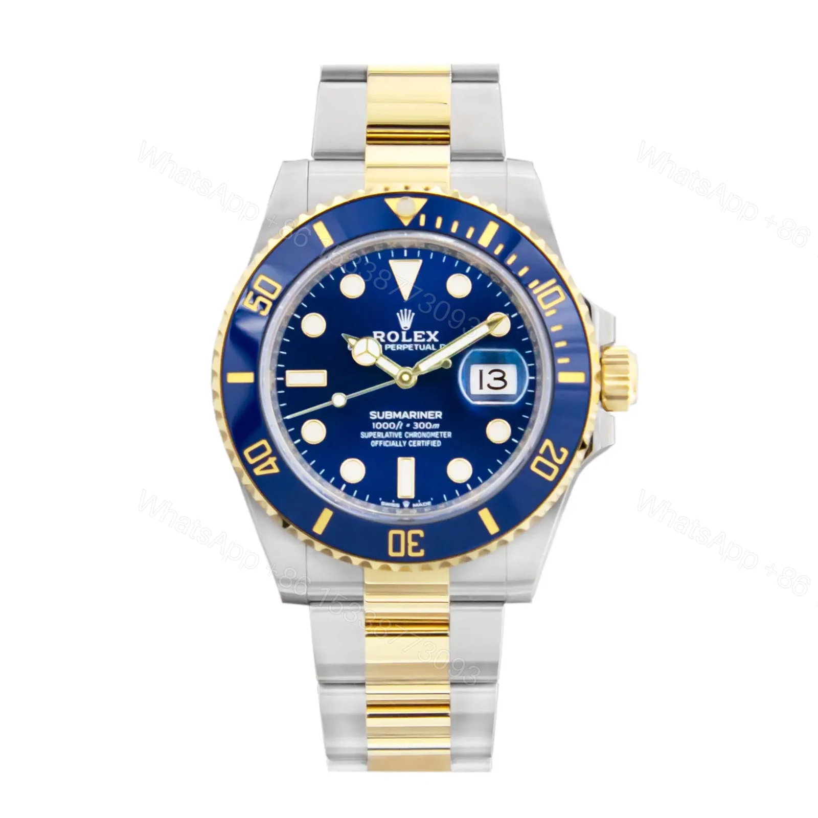 Rolex Submariner Date Two Tone Blue Dial Men’s Watch 116613LB-0005 — view 1