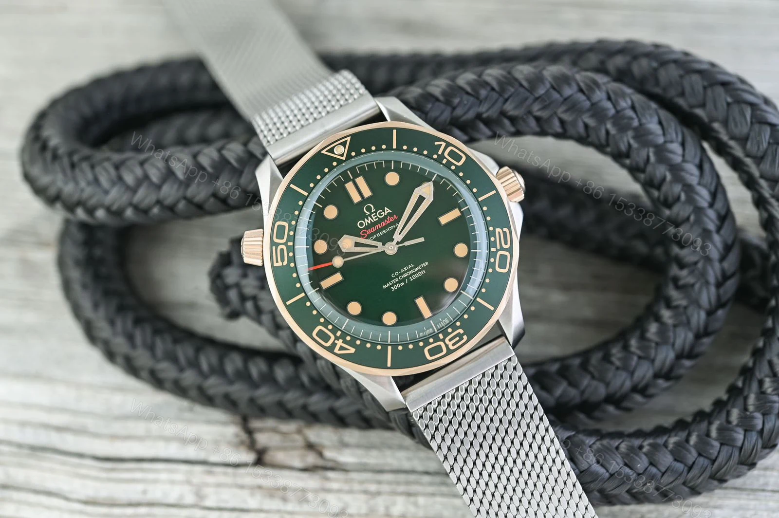 Omega White Green Dial — view 1