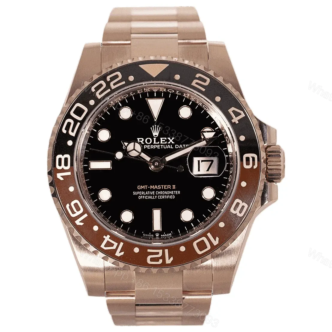 Rolex Oyster Perpetual GMTMaster II Rose Gold 126715CHNR — view 1