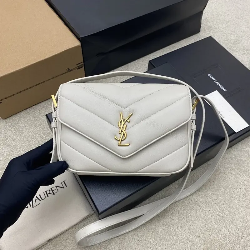 Gold-tone YSL Crossbody: Compact Luxury Bag, Everyday Chic — view 1