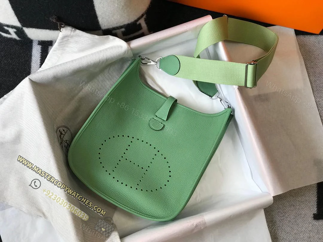 Hermes Evelyne III Mini Bag in Mint Green — view 1