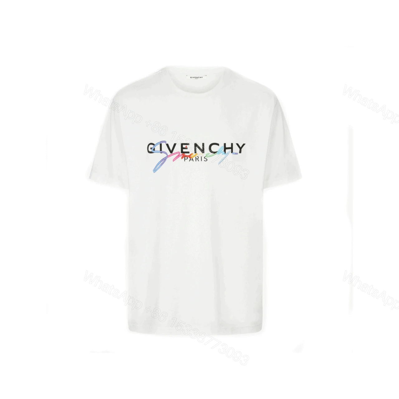 GIVENCHY RAINBOW SIGNATURE COTTON T-SHIRT – GVC5 — view 1