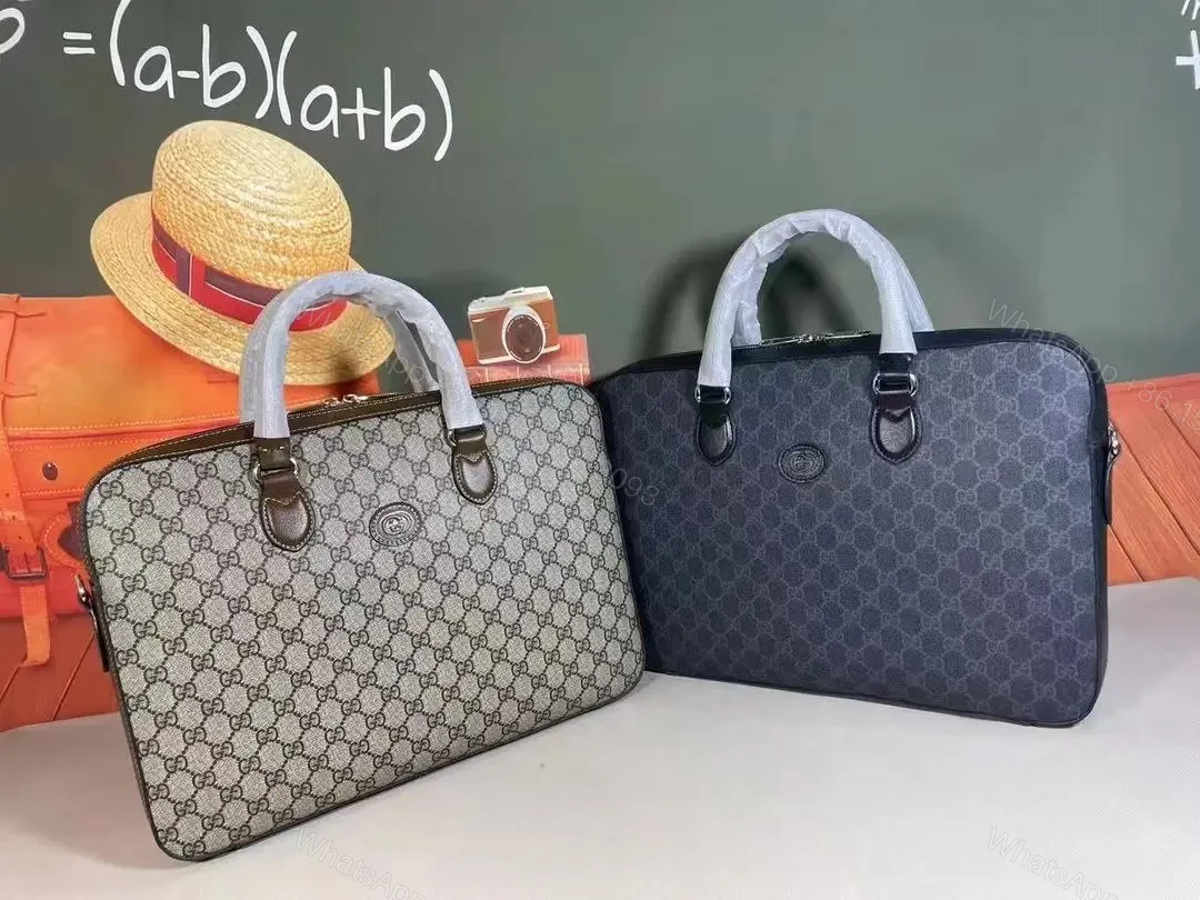 Design Beige & Brown Supreme Business Briefcase – Dubai Fashion LUX — view 1