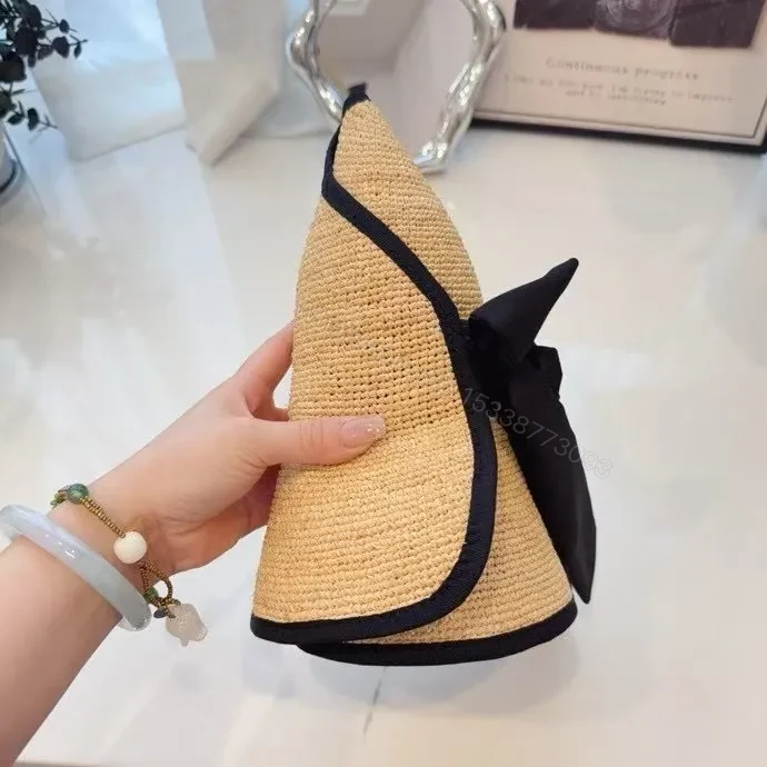 View 7 of Chic Straw Hat with Logo Accent — Breathable Luxury Hat