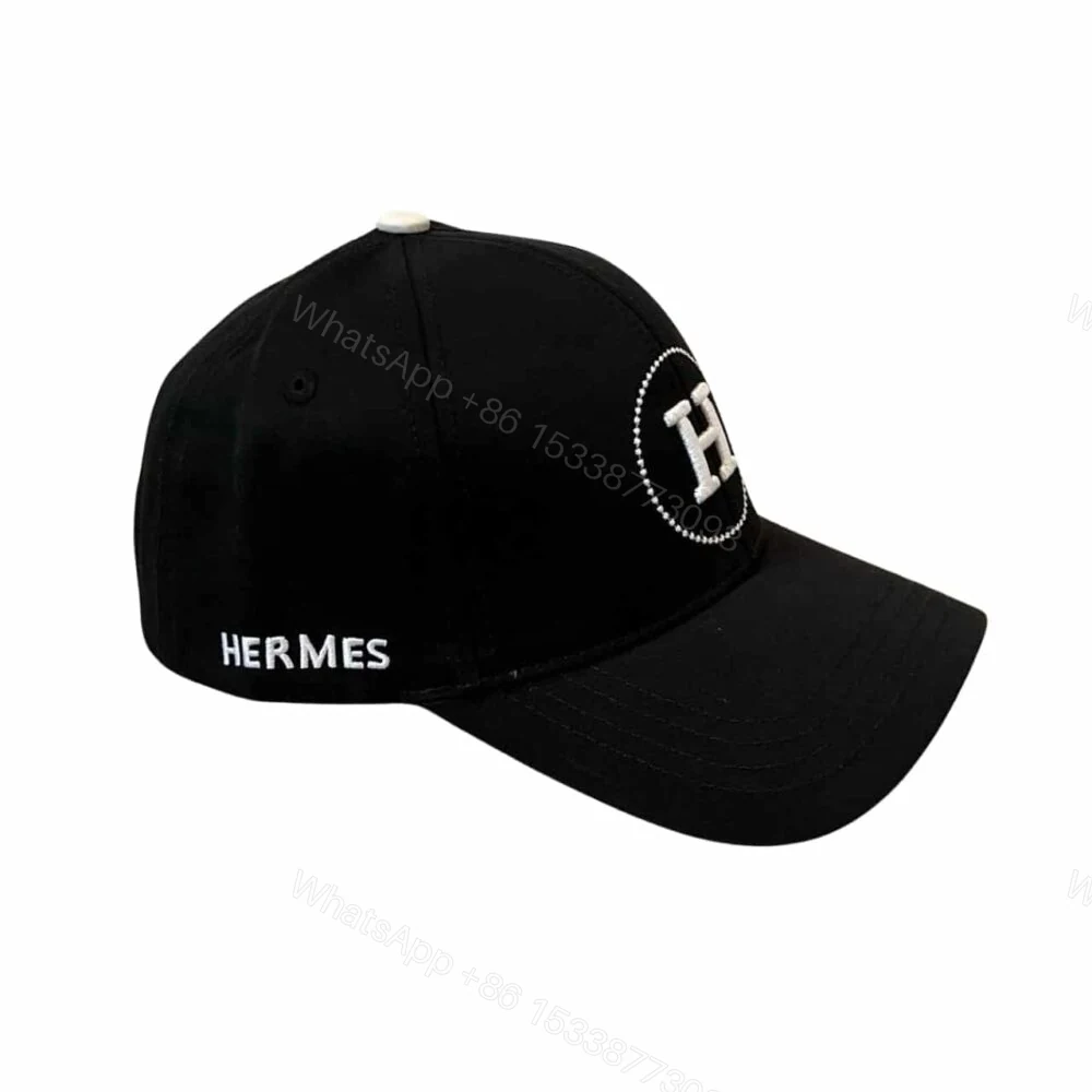 Hermes Baseball Cap Black H Logo — view 1