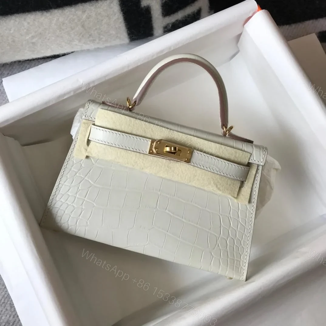 Design Kelly Bag Designer 19CM Shoulder Mini Bag Beige 20453 – Dubai Fashion LUX — view 1