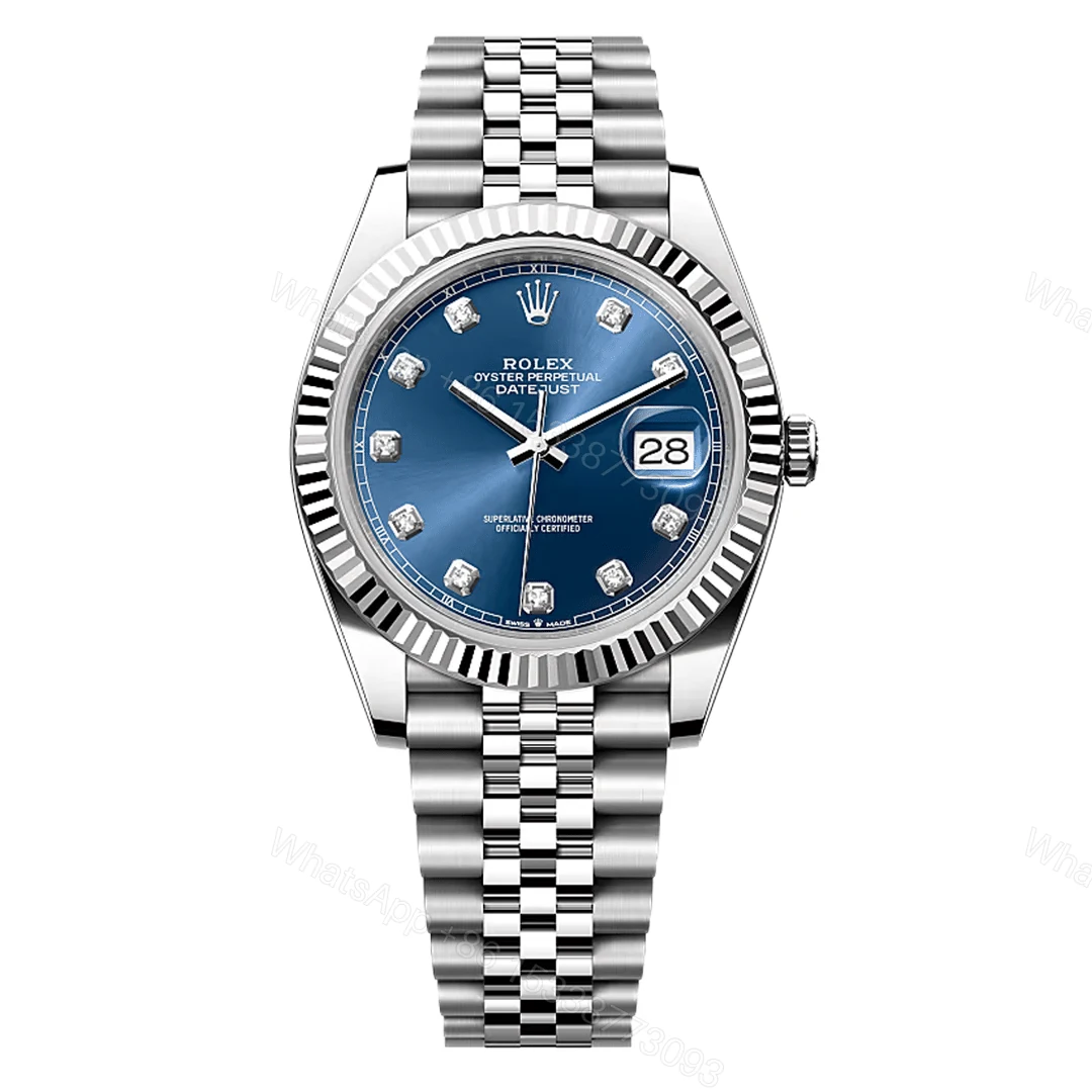Rolex Datejust Blue Diamond Dial Replica — view 1