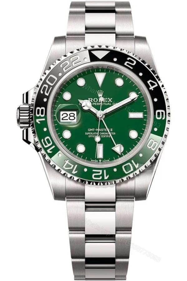 Rolex Super Clone Watches 1:1 New “Sprite” GMT-Master II 126729VTNR Oyster 3285 Movement — view 1