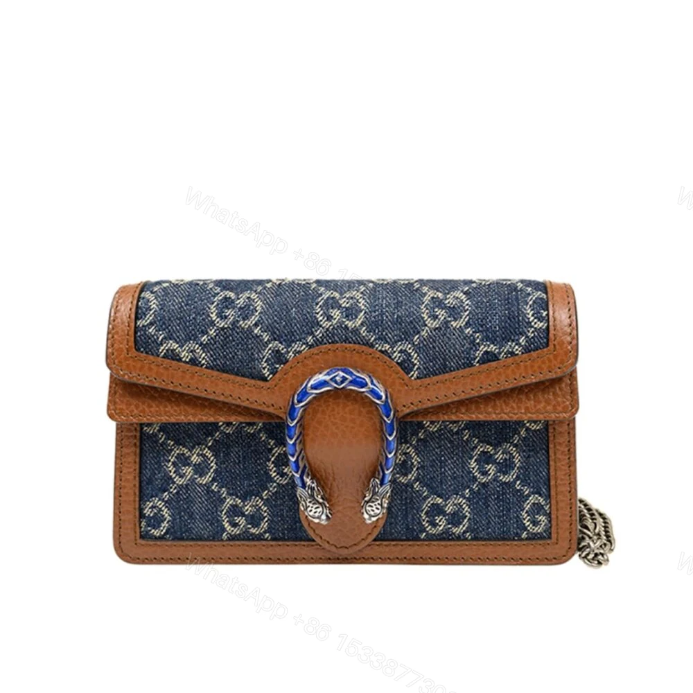Gucci Dionysus Super Mini Dark Blue And Brown 16Cm 476432 2KQFN 4483 — view 1
