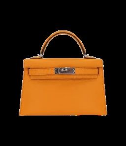 Hermès Mini Kelly II Sellier Moutarde Chèvre Palladium Hardware — view 1