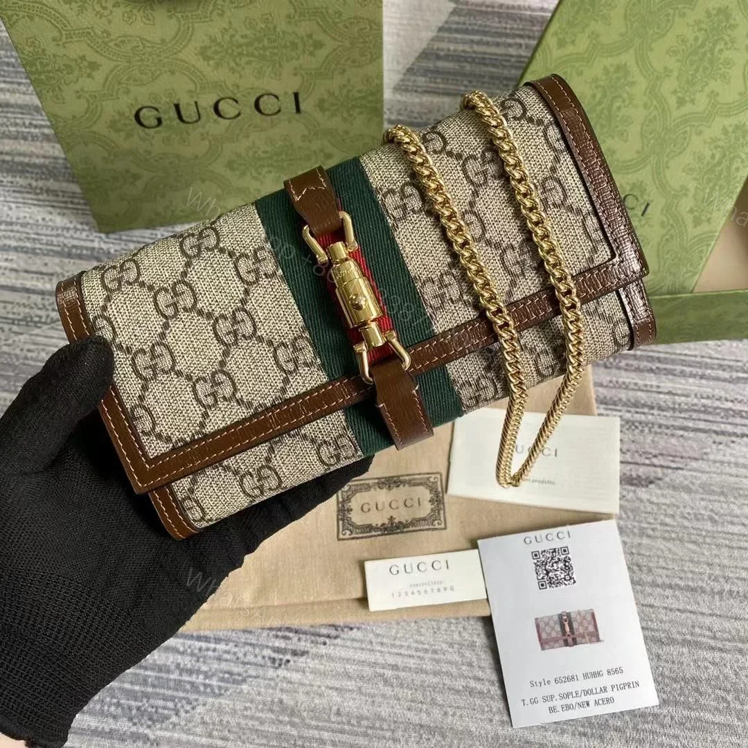 Design GG Supreme Web Jackie 1961 wallet-on-chain – Dubai Fashion LUX — view 1