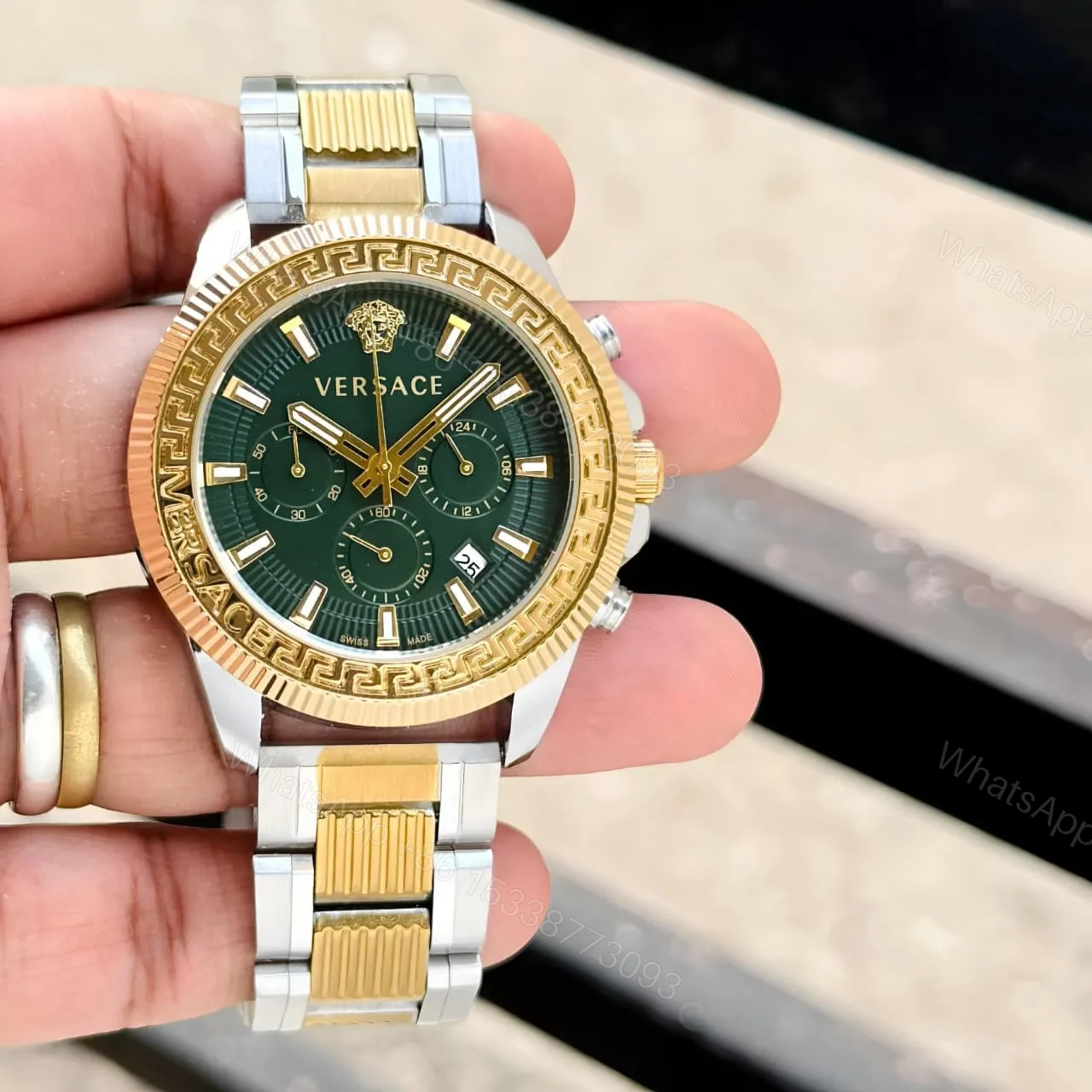 Versace Greca Chronograph Green Dial — view 1