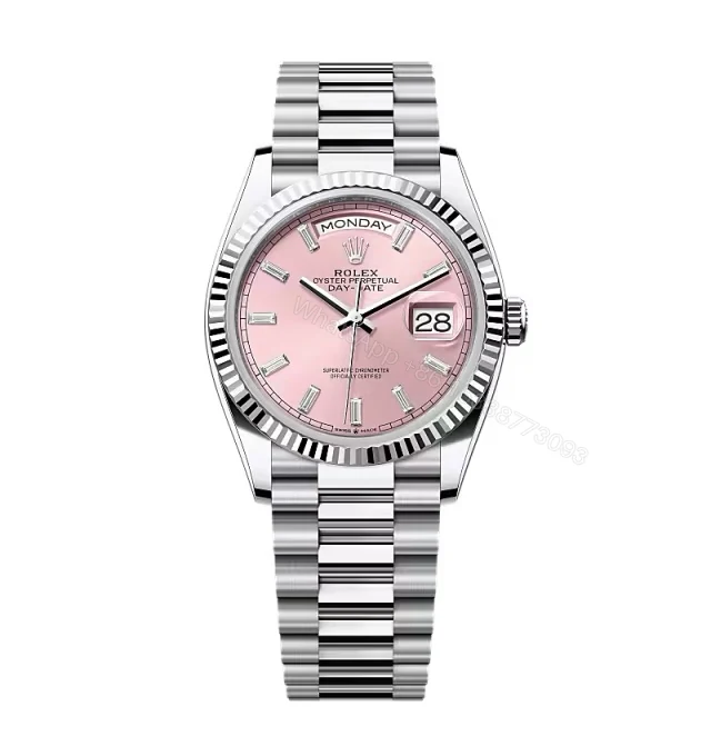 Superclone Rolex Day-Date Pink Diamond Dial 128236-0024 36 mm — view 1