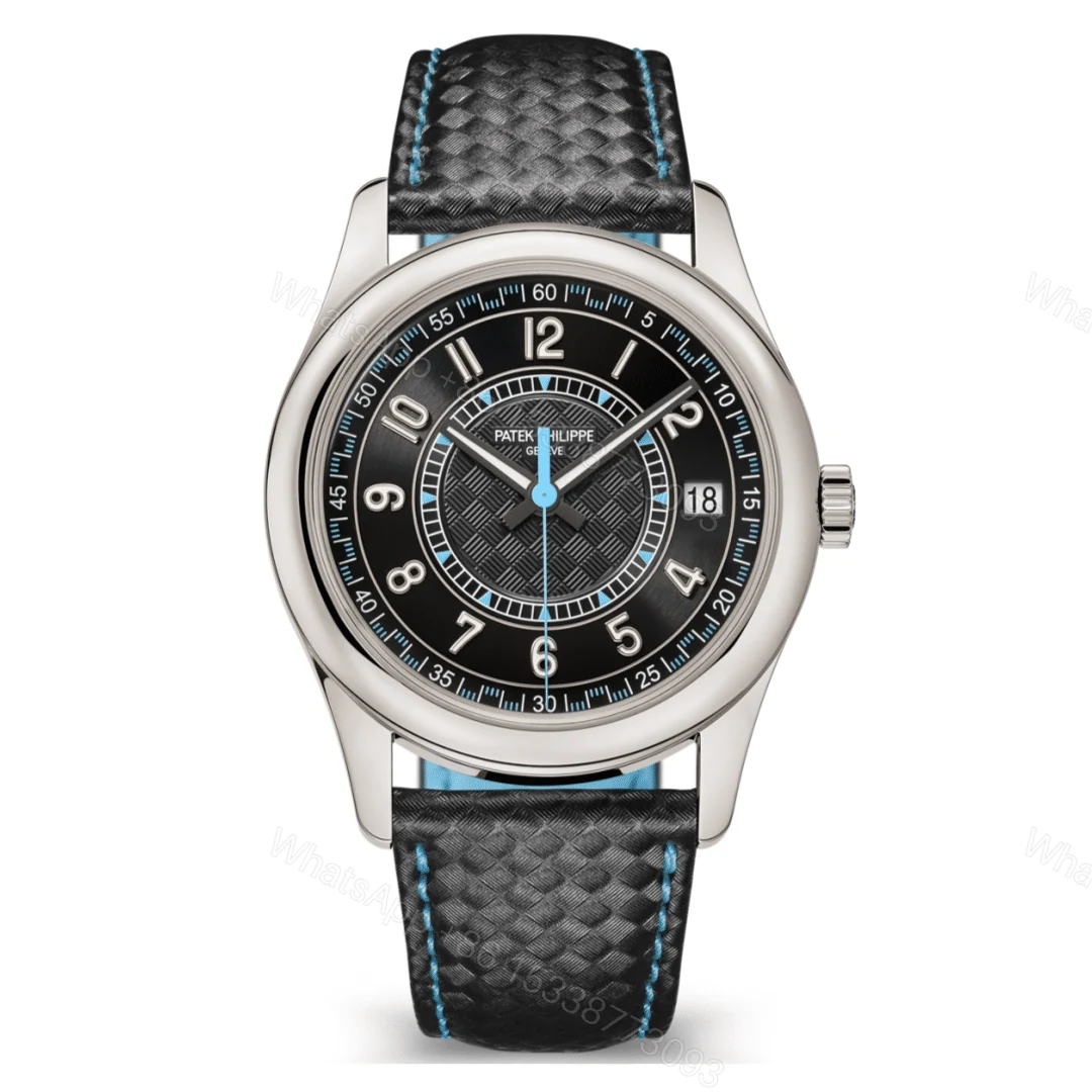 Patek Philippe Calatrava 6007G Black and Blue Dial Replica — view 1