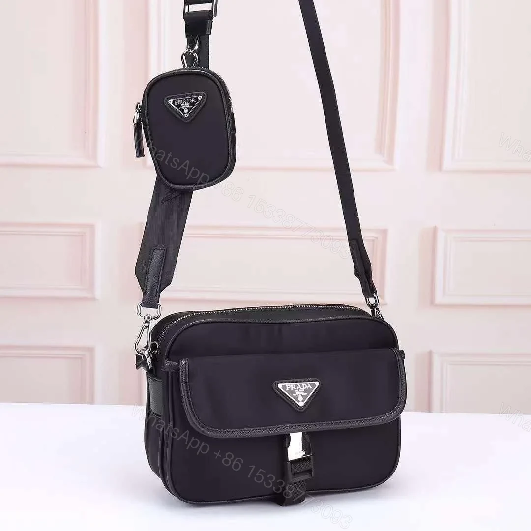Design Re-Nylon and Saffiano leather shoulder bag – Dubai Fashion LUX — view 1