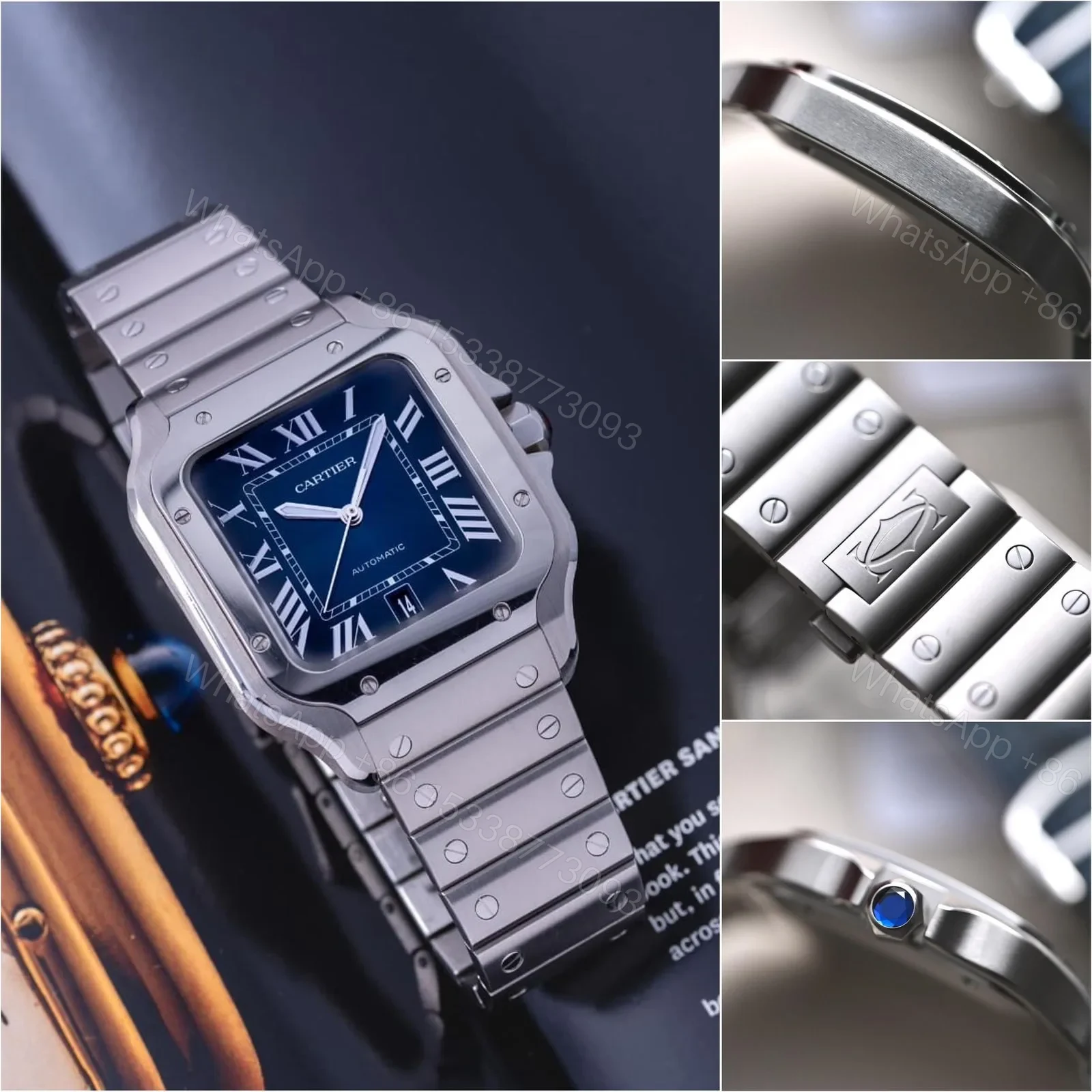 Cartier Santos Automatic 43mm Silver Dial — view 2