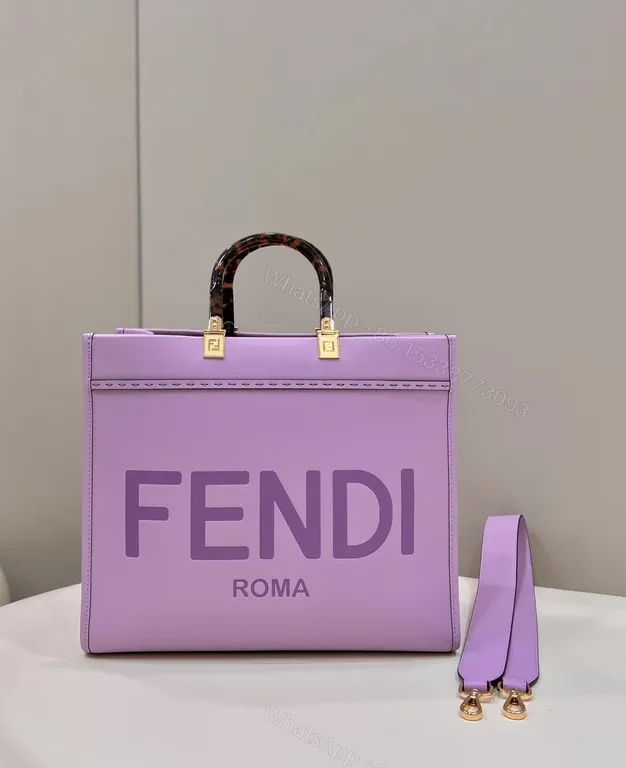 Lavender Suede Tote — Fendi-Inspired Luxe, Structured Style — view 1