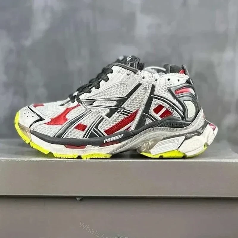 Balenciaga Runner Black White Red Neon Yellow — view 1