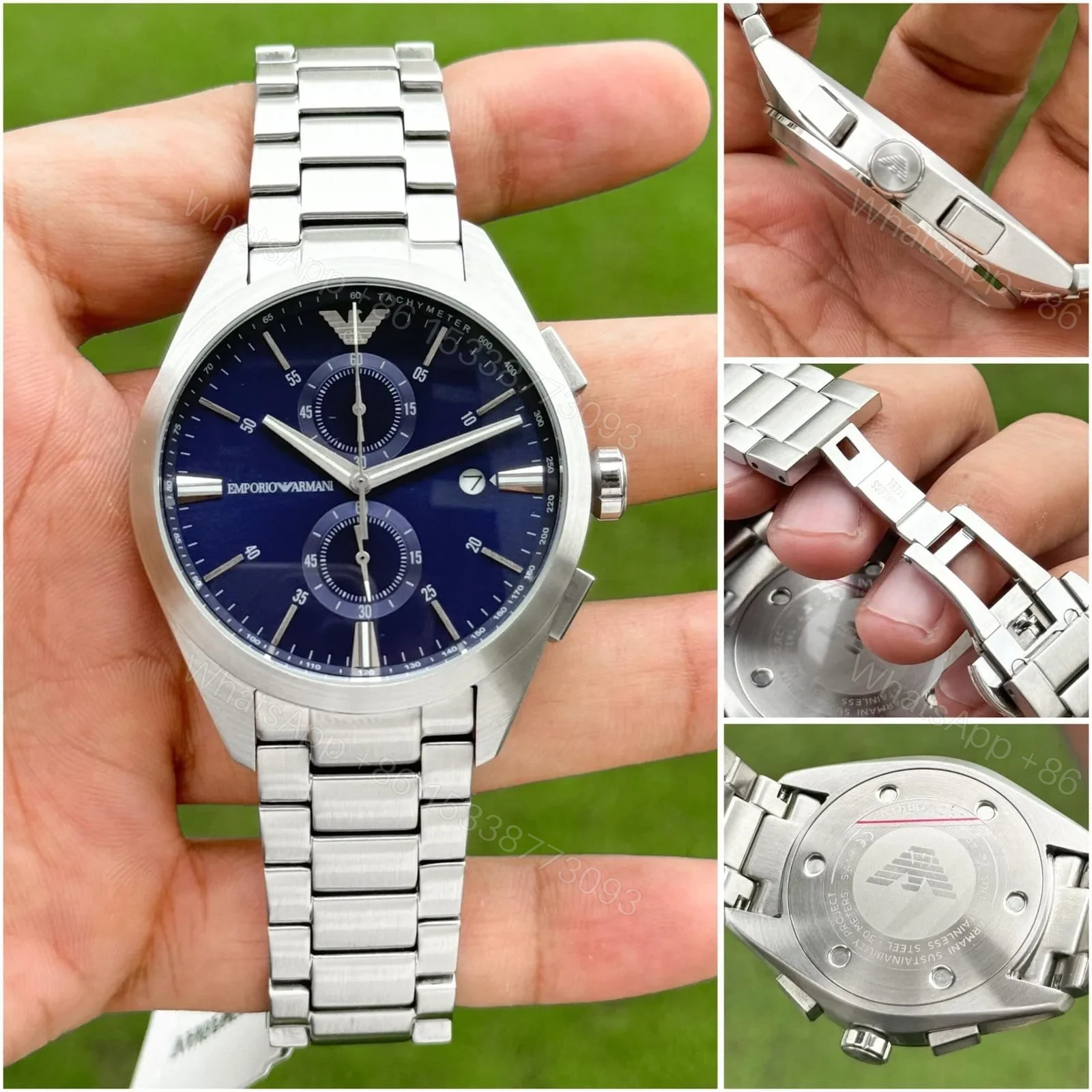 Emporio Armani Blue Sunray Dial — view 1