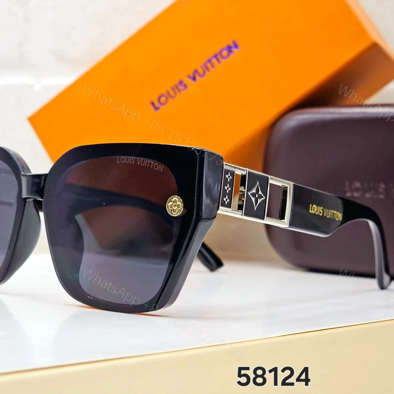 View 7 of Louis Vuitton Oversized Square Black-Olive Gradient