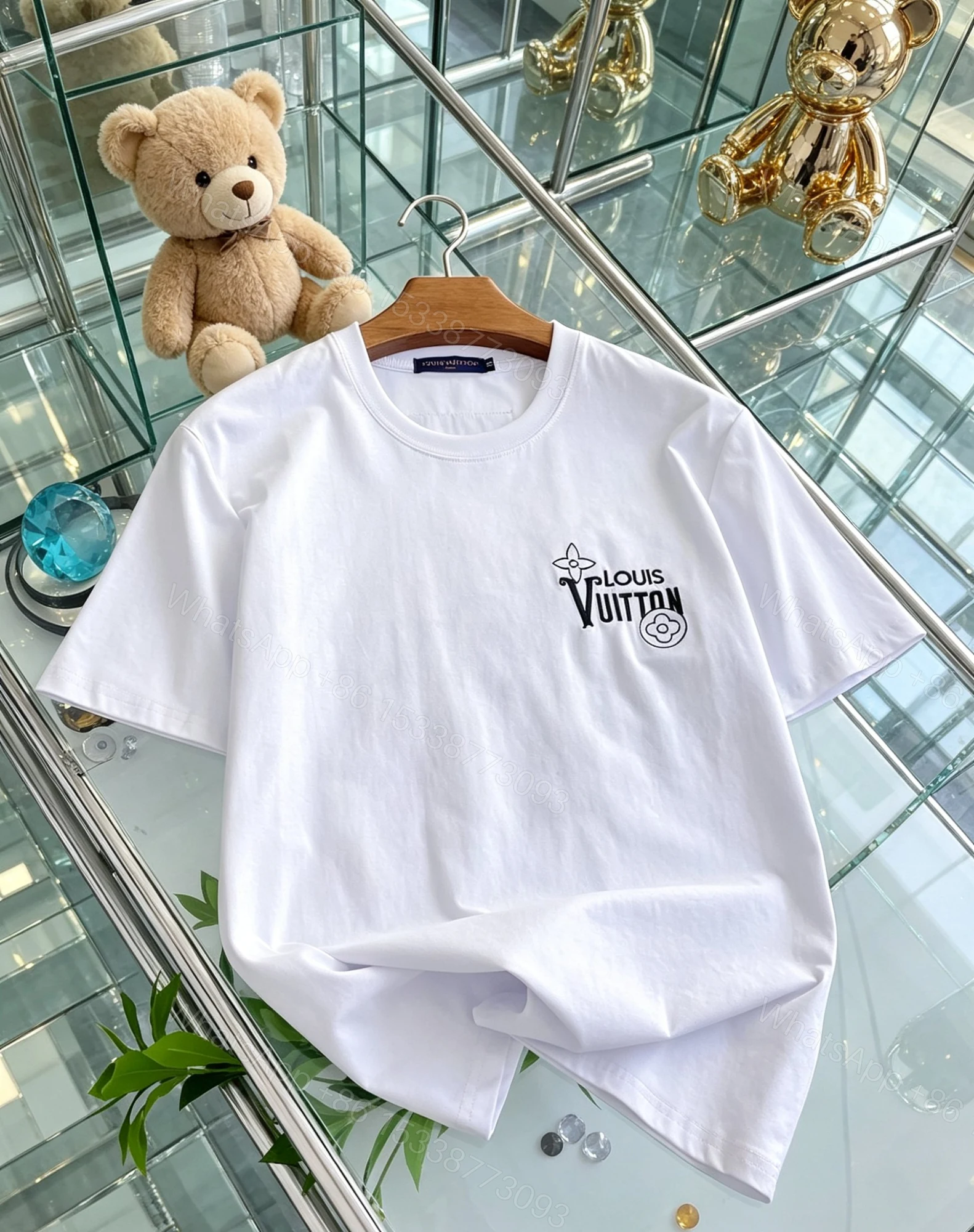 LV A貨男士短袖T恤簡約LOGO設計舒適百搭休閒上衣 — view 1