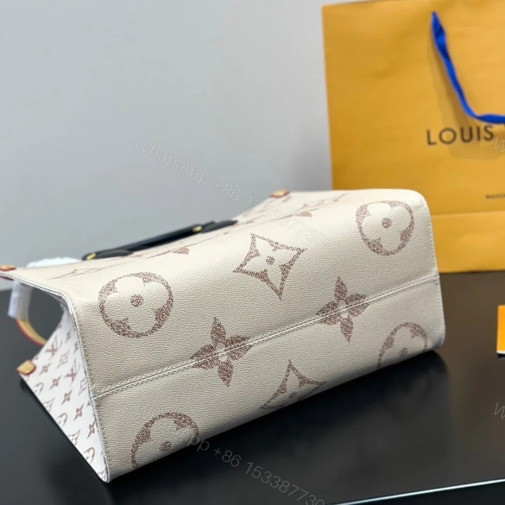 View 7 of Louis Vuitton Onthego MM Monogram Canvas Beige 35Cm M46912