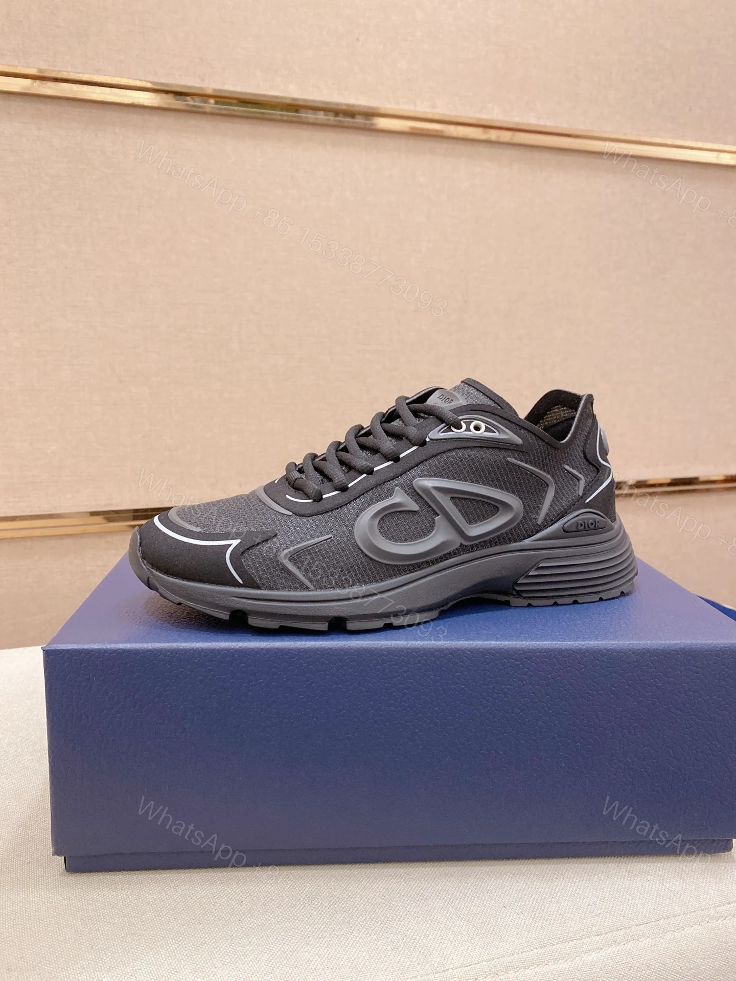 Dior 高仿 男士運動鞋黑色立體線條設計 百搭耐看休閒款 — view 1