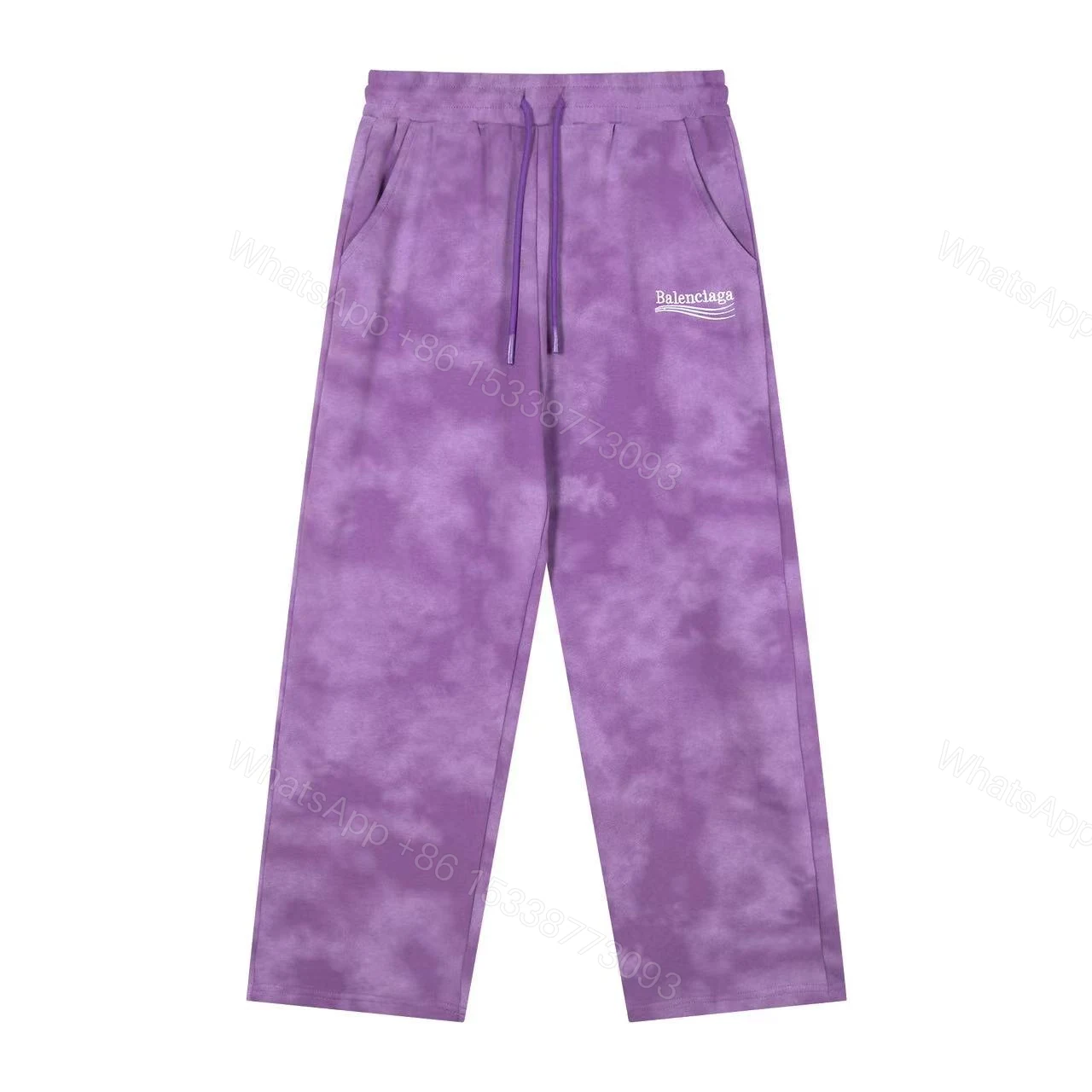 Balenciaga 高仿紫色暈染運動褲 雲感潮流百搭款 — view 1