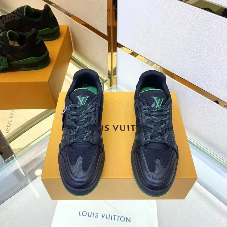 Louis Vuitton Trainer Black Green — view 1