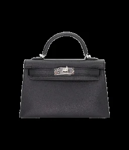 Hermès Kelly II Sellier Mini Black/Rouge H Chevre Leather Palladium Hardware — view 1