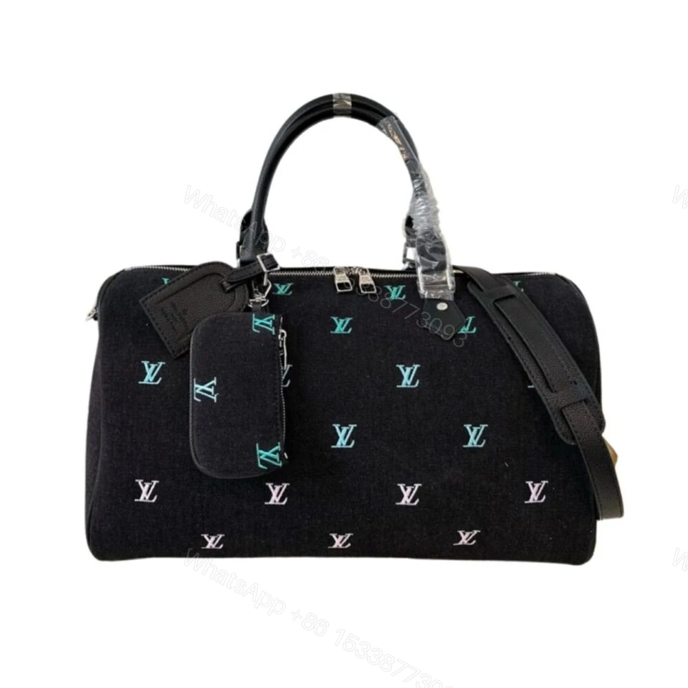 Louis Vuitton Keepall Bandoulière Blue Denim 40Cm — view 1
