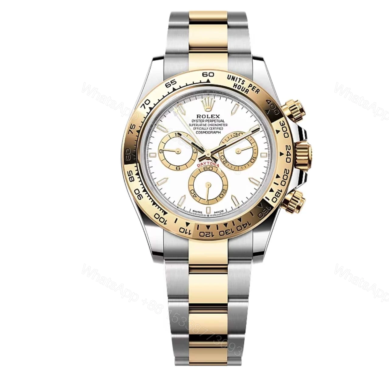 Rolex Cosmograph Daytona Stainless Steel Gold White 40Mm — view 1