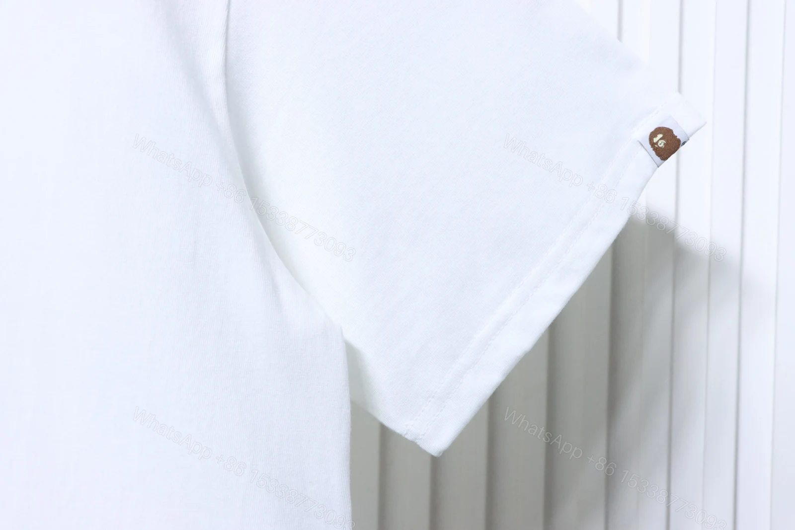 View 5 of Bape 26ss Classic Diamond Patterned Old-Style Print Short Sleeve Shirt white