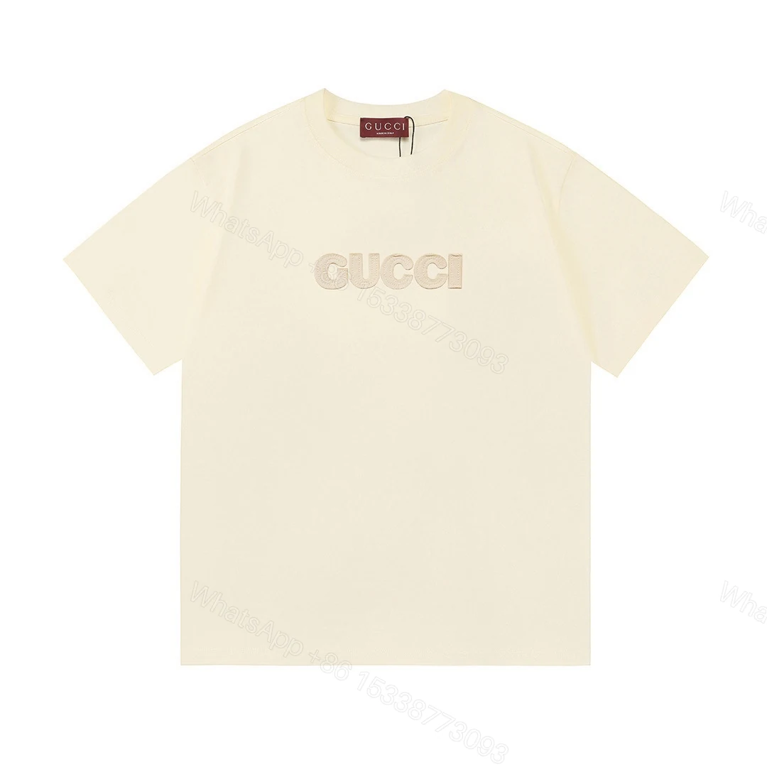 Gucci高仿男女款短袖T恤簡約百搭設計感時尚Logo刺繡款 — view 1