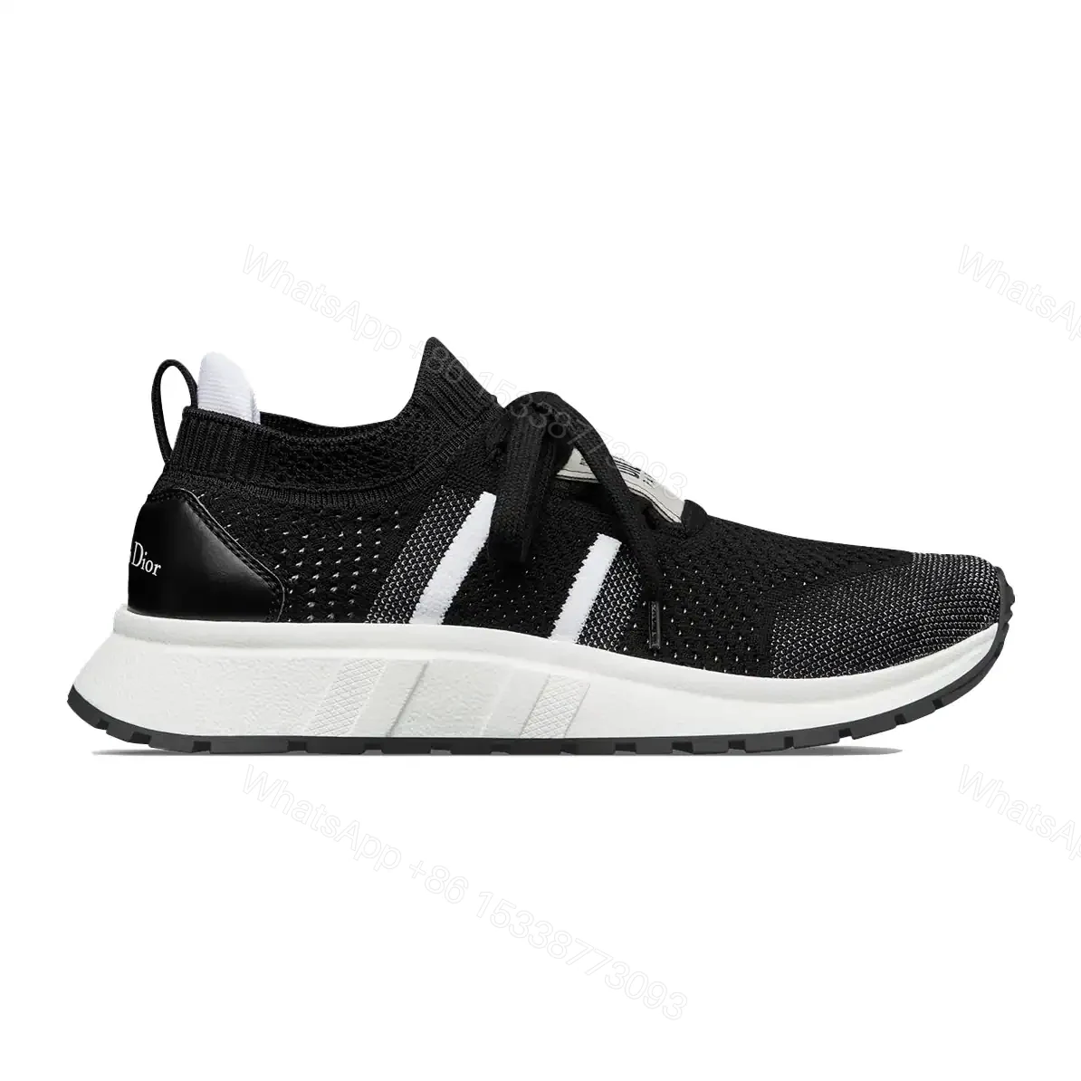 DIOR RUN’N’DI0R SNEAKERS BLACK AND WHITE TECHNICAL MESH – CD244 — view 1