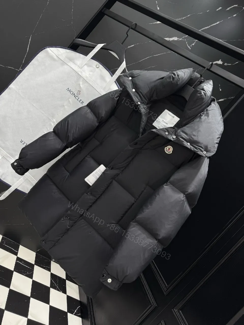 View 9 of Ultra-Soft Down Parka with Continental Hood – Luxury Quilted Puffer