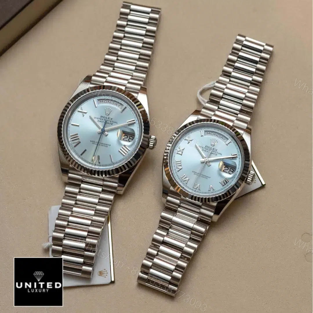 View 5 of Rolex Day Date Ice Blue Grooved Replica