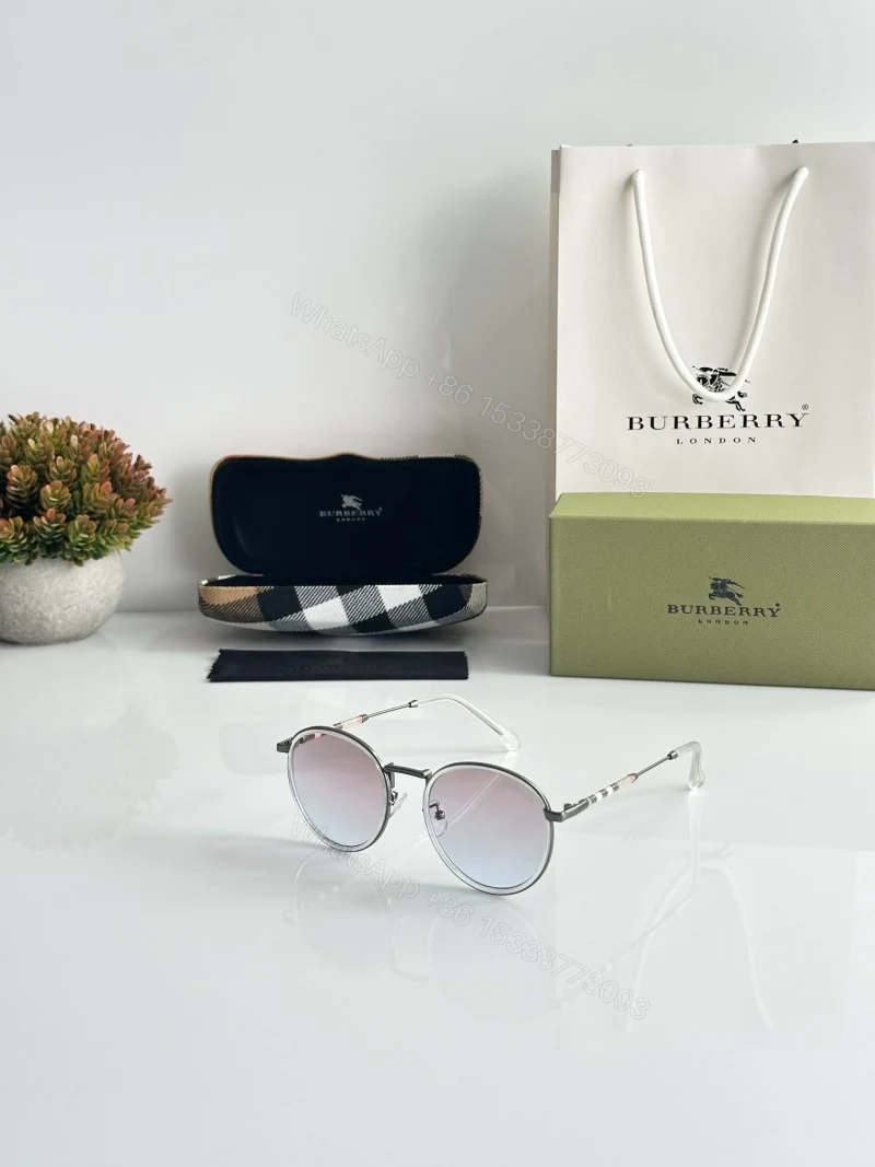 First Copy Burberry 3324 Ice Brown Blue Sunglasses — view 1
