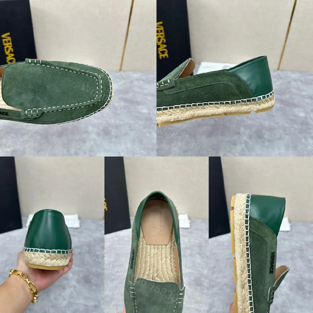 View 8 of Green Suede Espadrille Loafers: Cushioned Daily Comfort
