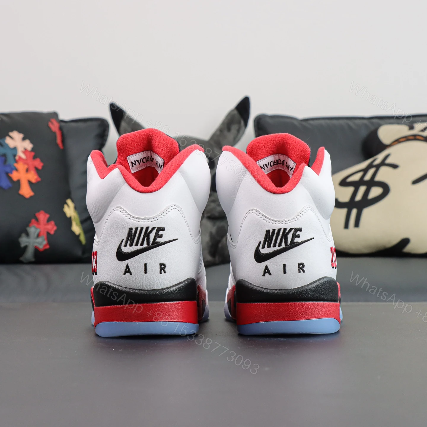 View 6 of Air Jordan 5 Retro “Fire Red” (Black Tongue) 2025 Reps