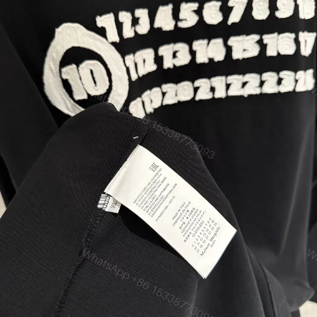 View 8 of Relaxed Black Sweatshirt with White Embroidery