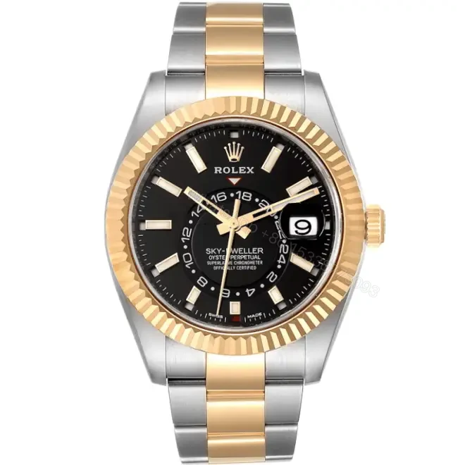 Rolex Sky-Dweller Yellow Gold 42mm Dial Steel Mens Watch — view 1