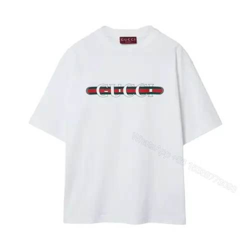 GUCCI COTTON JERSEY T-SHIRT WITH GUCCI PRINT — view 1