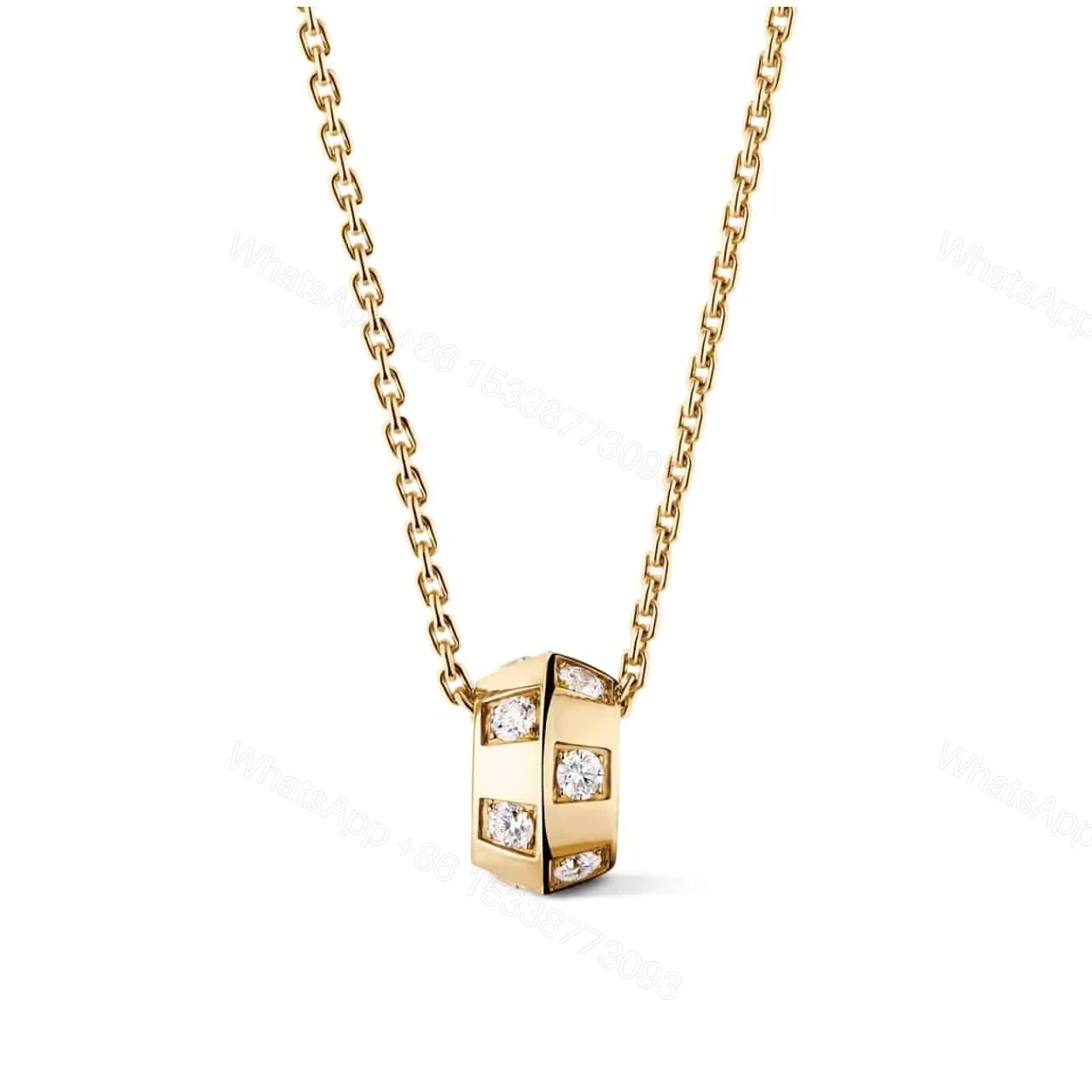 LOUIS VUITTON LE DAMIER DE PENDANT YELLOW GOLD Q03764 — view 1
