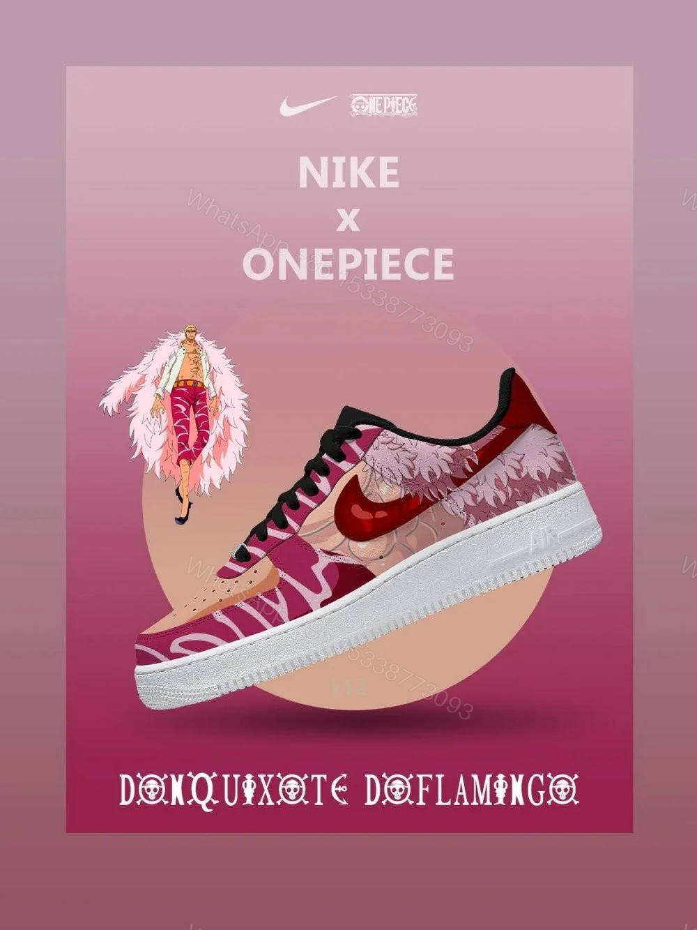 Donquixote Doflamingo Custom Air Force 1 — view 1
