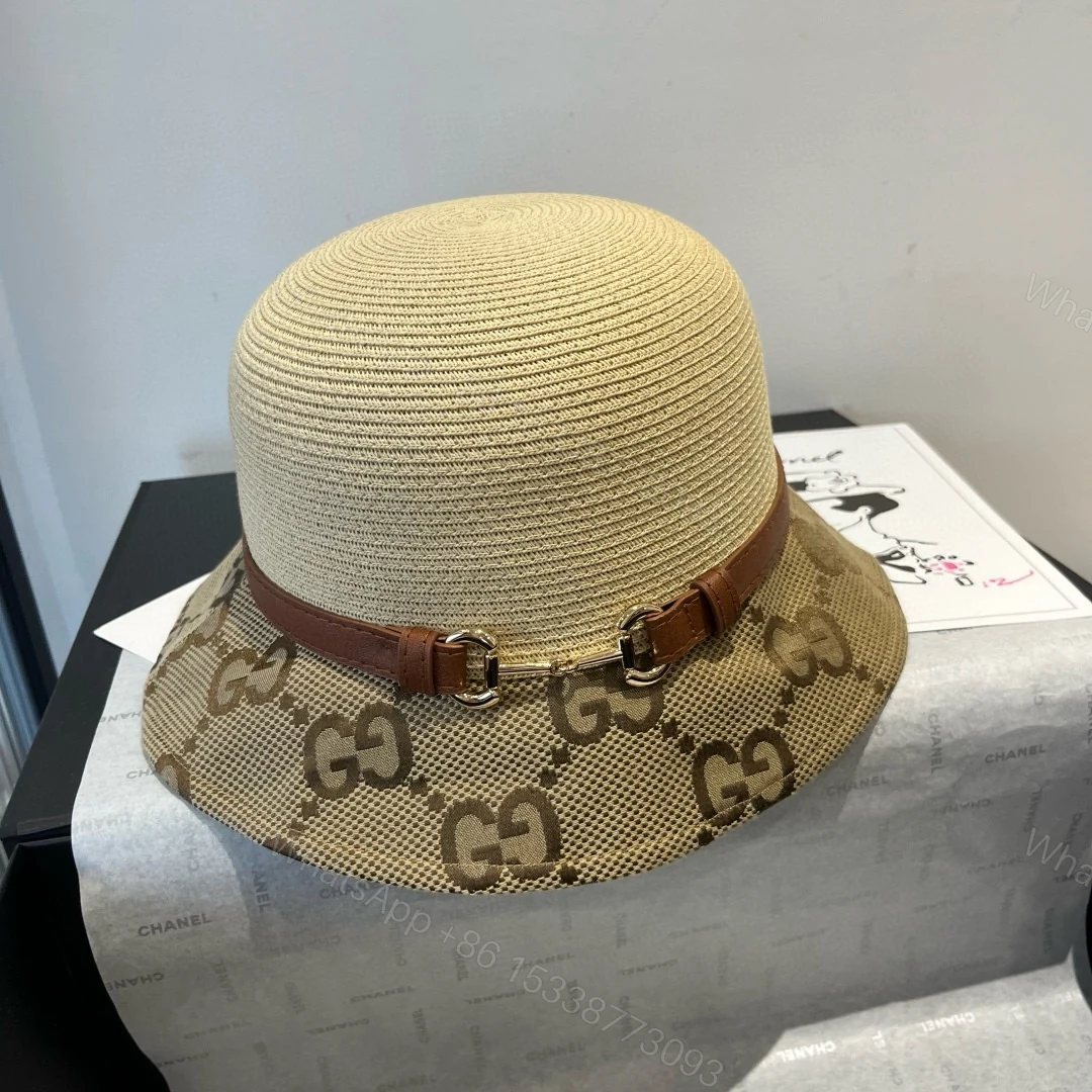 Gucci 高仿草編皮帶造型女帽 優雅設計時尚穿搭首選 — view 1
