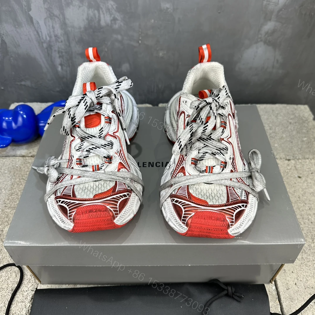 Balenciaga 精品仿製白紅老爹鞋男女款運動休閒混搭 — view 1