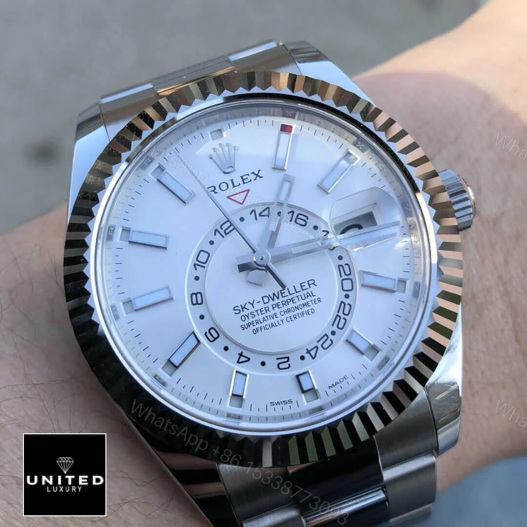 View 7 of Rolex Sky-Dweller 326934 White Dial Replica