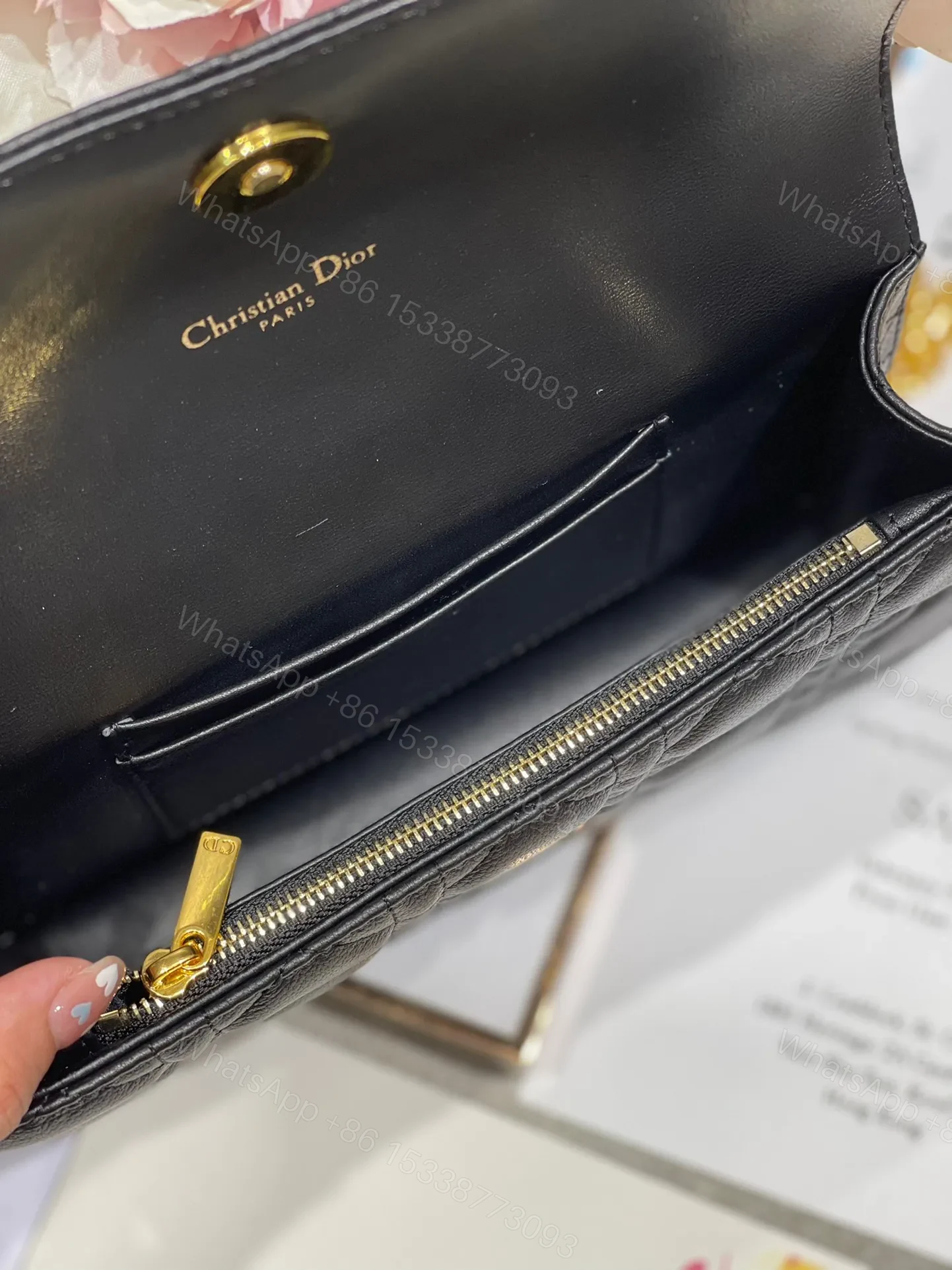 View 5 of Dior Woc Women’s Black Handbag with Gold Lock 20×11.5×3.5cm